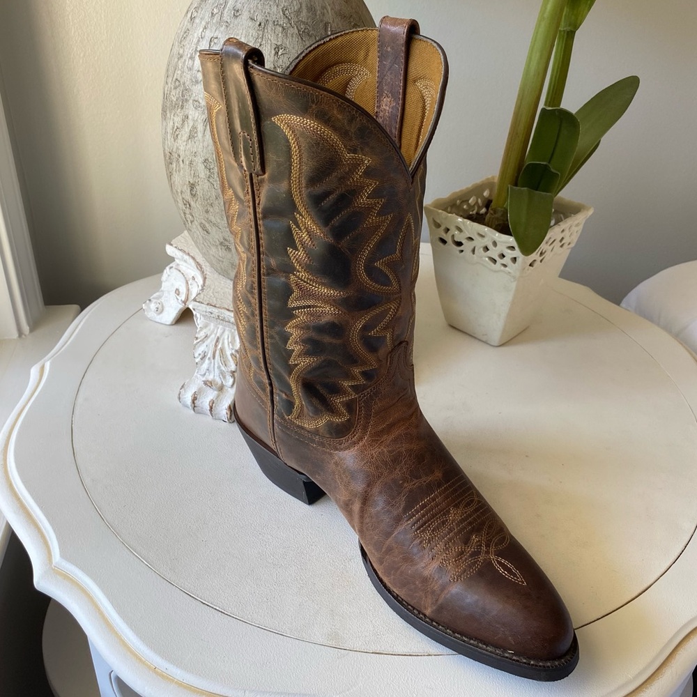 Laredo Mens‎ Breakout 12” Leather Western Cowboy Boots 11.5D Rust Brown - Picture 9 of 15